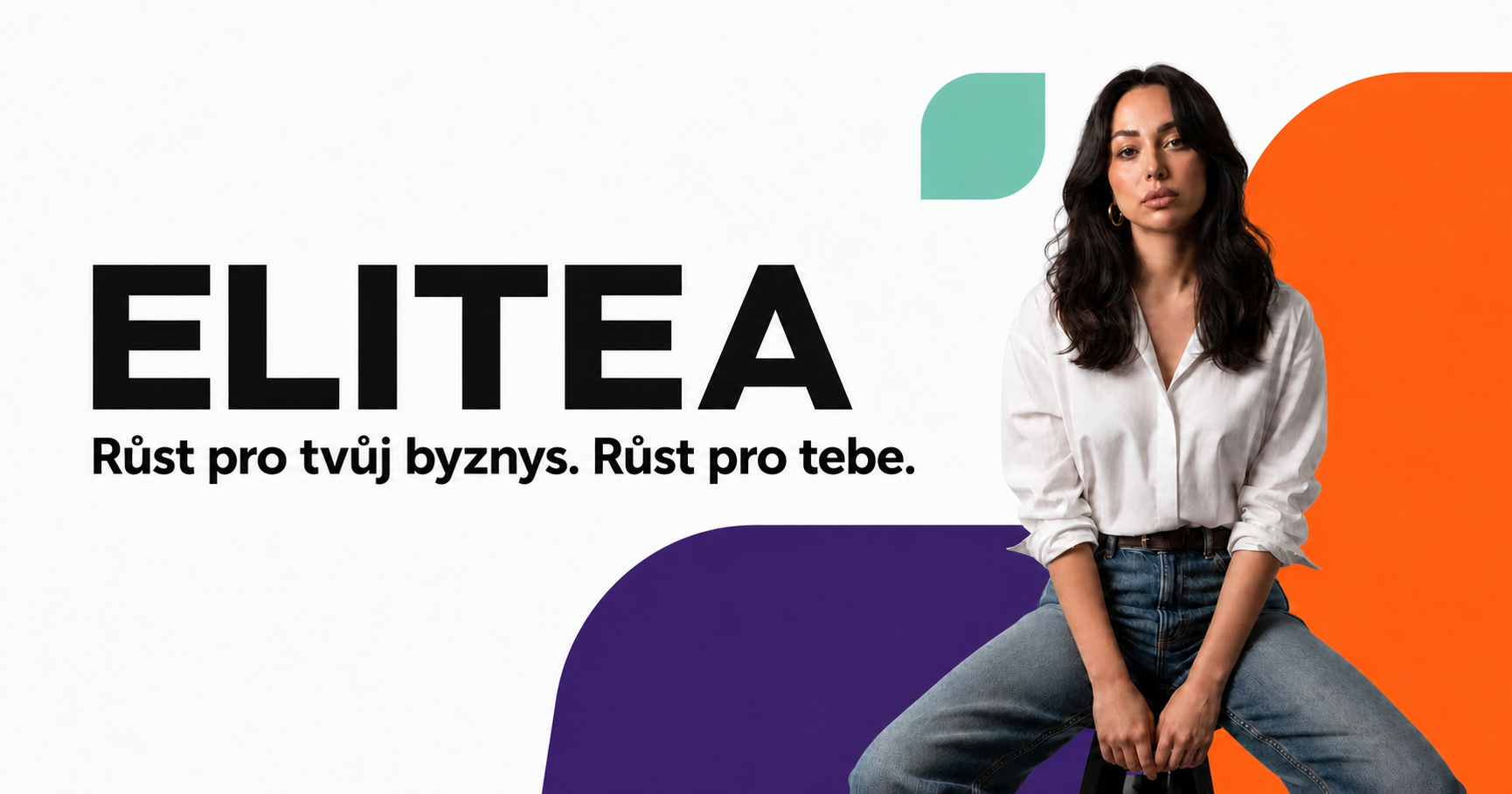 Elitea — růst pro tvůj byznys, růst pro tebe. Nia, zakladatelka Elitea.